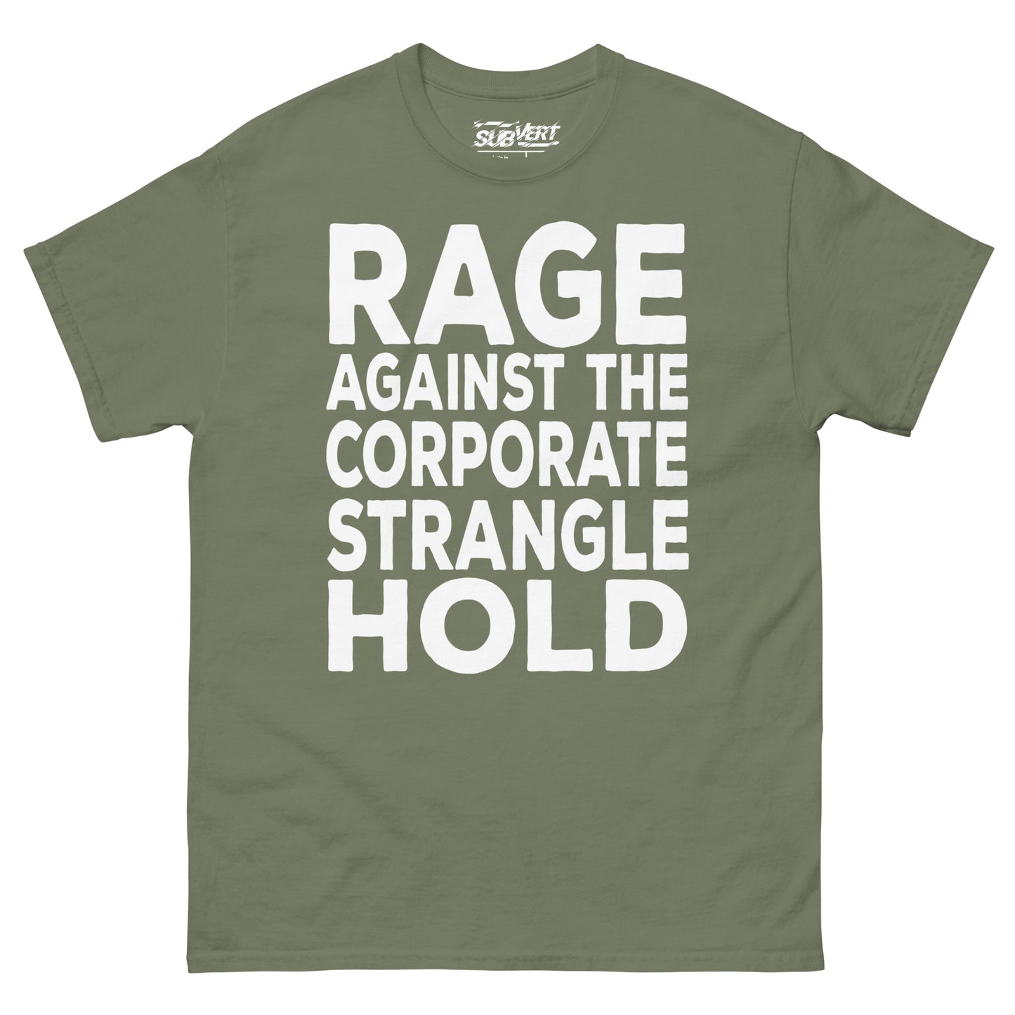 Rage Against the Corperate Stranglehold tee